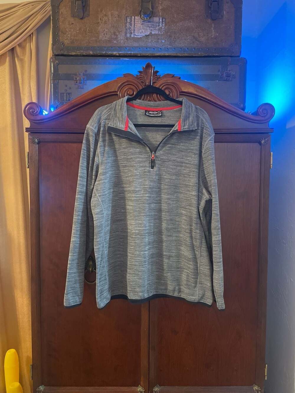 Avalanche Outdoor Supply Company Men's Extra Large Gray 1/4 Zip Lightweight Flee